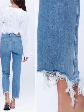 PAIGE Sarah slim distressed bottoms Jeans